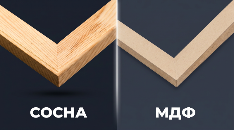 Подрамники из сосны и МДФ